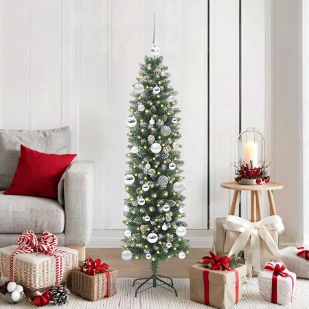 Árbol Navideño Artificial Delgado con 150 LED Verde y 150 cm en Decoración Festiva y Estacional | Comprar online en Foru.es