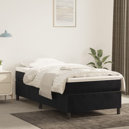 Estructura de cama de terciopelo negro 80x200 cm de vidaXL, Camas y somieres - Ref: Foro24-3121086, Precio: 93,07 €, Descuent...