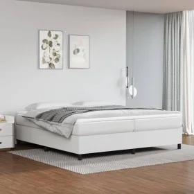 White synthetic leather bed frame 200x200 cm by vidaXL, Beds and slatted bases - Ref: Foro24-3121066, Price: 137,92 €, Discou...