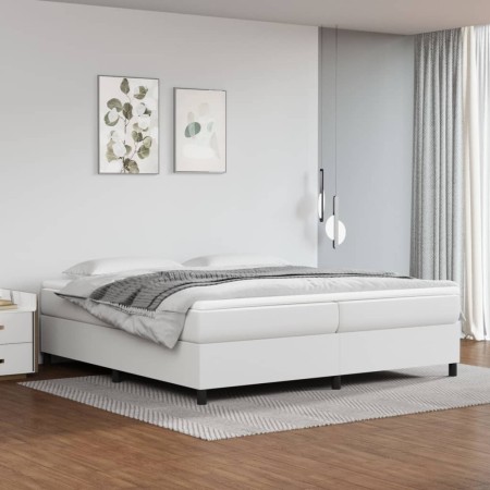 Estructura de cama de cuero sintético blanco 200x200 cm de vidaXL, Camas y somieres - Ref: Foro24-3121066, Precio: 140,06 €, ...