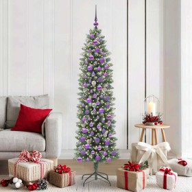 Árbol Navideño Artificial Delgado con 300 LED Verde y 180 cm en Decoración Festiva y Estacional | Comprar online en Foru.es