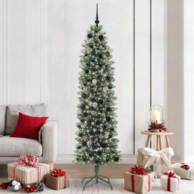 Árbol Navideño Artificial Delgado con 300 LED Verde y 210 cm en Decoración Festiva y Estacional | Comprar online en Foru.es