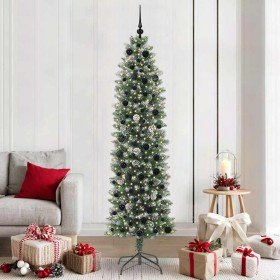 Árbol Navideño Artificial Delgado con 300 LED Verde y 210 cm en Decoración Festiva y Estacional | Comprar online en Foru.es