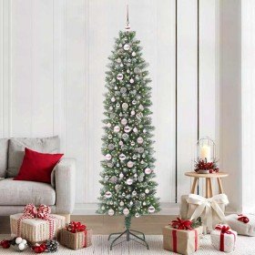Árbol Navideño Artificial Delgado con 300 LED Verde y 210 cm en Decoración Festiva y Estacional | Comprar online en Foru.es