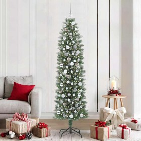 Árbol Navideño Artificial Delgado con 300 LED Verde y 210 cm en Decoración Festiva y Estacional | Comprar online en Foru.es