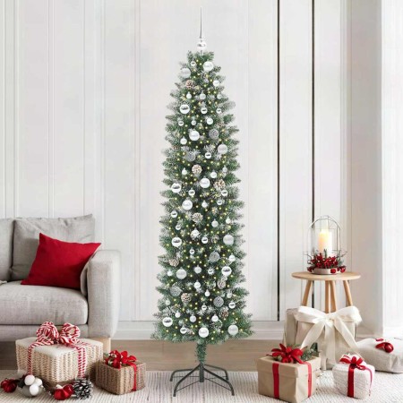 Árbol Navideño Artificial Delgado con 300 LED Verde y 210 cm en Decoración Festiva y Estacional | Comprar online en Foru.es