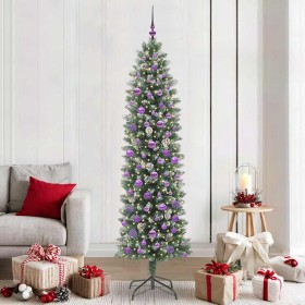 Árbol Navideño Artificial Delgado con 300 LED Verde y 210 cm en Decoración Festiva y Estacional | Comprar online en Foru.es