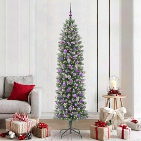 Árbol Navideño Artificial Delgado con 300 LED Verde y 210 cm en Decoración Festiva y Estacional | Comprar online en Foru.es