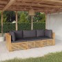 Juego muebles de jardín 3 piezas y cojines madera maciza teca de vidaXL, Conjuntos de jardín - Ref: Foro24-3100866, Precio: 6...