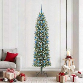 Árbol Navideño Artificial Delgado con 300 LED Verde y 210 cm en Decoración Festiva y Estacional | Comprar online en Foru.es