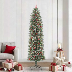 Árbol Navideño Artificial Delgado con 300 LED Verde y 240 cm en Decoración Festiva y Estacional | Comprar online en Foru.es