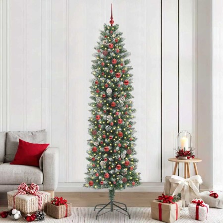 Árbol Navideño Artificial Delgado con 300 LED Verde y 240 cm en Decoración Festiva y Estacional | Comprar online en Foru.es