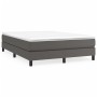 Estructura de cama de cuero sintético gris 140x200 cm de vidaXL, Camas y somieres - Ref: Foro24-3120704, Precio: 92,88 €, Des...