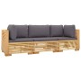 Juego muebles de jardín 3 piezas y cojines madera maciza teca de vidaXL, Conjuntos de jardín - Ref: Foro24-3100866, Precio: 6...