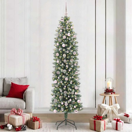 Árbol Navideño Artificial Delgado con 300 LED Verde y 240 cm en Decoración Festiva y Estacional | Comprar online en Foru.es