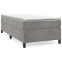 Estructura de cama de terciopelo gris claro 90x200 cm de vidaXL, Camas y somieres - Ref: Foro24-3121096, Precio: 80,34 €, Des...