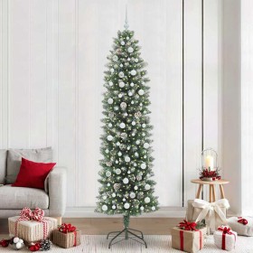 Árbol Navideño Artificial Delgado con 300 LED Verde y 240 cm en Decoración Festiva y Estacional | Comprar online en Foru.es