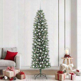 Árbol Navideño Artificial Delgado con 300 LED Verde y 240 cm en Decoración Festiva y Estacional | Comprar online en Foru.es