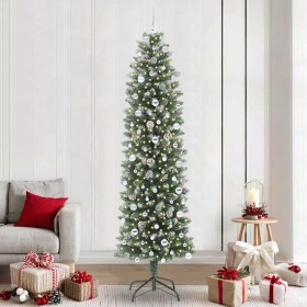 Árbol Navideño Artificial Delgado con 300 LED Verde y 240 cm en Decoración Festiva y Estacional | Comprar online en Foru.es