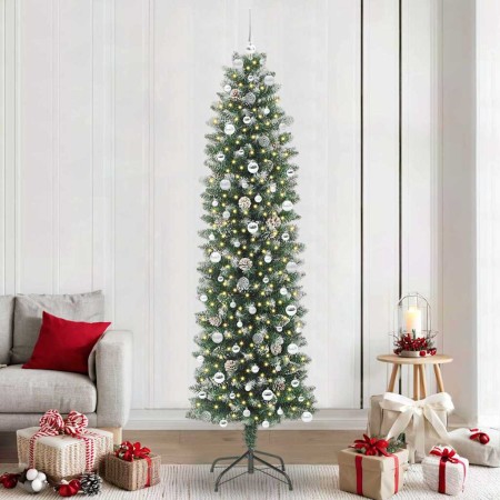 Árbol Navideño Artificial Delgado con 300 LED Verde y 240 cm en Decoración Festiva y Estacional | Comprar online en Foru.es
