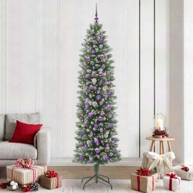 Árbol Navideño Artificial Delgado con 300 LED Verde y 240 cm en Decoración Festiva y Estacional | Comprar online en Foru.es