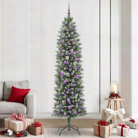 Árbol Navideño Artificial Delgado con 300 LED Verde y 240 cm en Decoración Festiva y Estacional | Comprar online en Foru.es