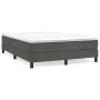 Estructura de cama de terciopelo gris oscuro 140x190 cm de vidaXL, Camas y somieres - Ref: Foro24-3120767, Precio: 97,16 €, D...