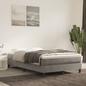 Estructura de cama de terciopelo gris claro 120x200 cm de vidaXL, Camas y somieres - Ref: Foro24-3120760, Precio: 99,58 €, De...