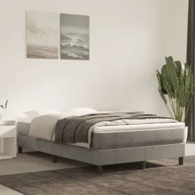 Estructura de cama de terciopelo gris claro 120x200 cm de vidaXL, Camas y somieres - Ref: Foro24-3120760, Precio: 96,95 €, De...