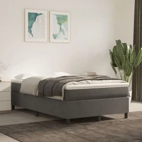 Dark gray velvet bed frame 120x200 cm by vidaXL, Beds and slatted bases - Ref: Foro24-3121109, Price: 116,92 €, Discount: %