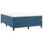 Estructura de cama de terciopelo azul 140x200 cm de vidaXL, Camas y somieres - Ref: Foro24-3121124, Precio: 119,98 €, Descuen...