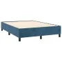 Estructura de cama de terciopelo azul 140x200 cm de vidaXL, Camas y somieres - Ref: Foro24-3121124, Precio: 119,98 €, Descuen...