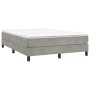 Estructura de cama de terciopelo gris claro 140x200 cm de vidaXL, Camas y somieres - Ref: Foro24-3120772, Precio: 114,41 €, D...