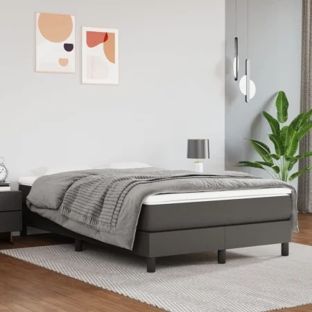 Estructura de cama de cuero sintético gris 120x200 cm de vidaXL, Camas y somieres - Ref: Foro24-3120692, Precio: 82,10 €, Des...