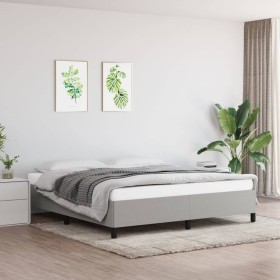 Estructura de cama gris claro tela 180x200 cm de vidaXL, Camas y somieres - Ref: Foro24-347082, Precio: 136,21 €, Descuento: %