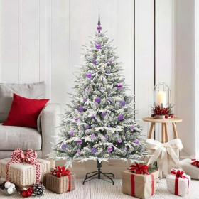 Árbol de Navidad artificial preiluminado con juego de bolas en Decoración Festiva y Estacional | Comprar online en Foru.es