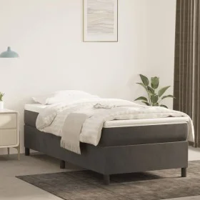 Dark gray velvet bed frame 90x200 cm by vidaXL, Beds and slatted bases - Ref: Foro24-3121097, Price: 79,96 €, Discount: %