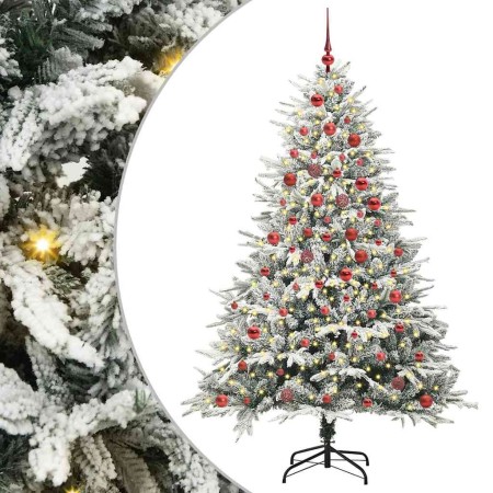 Árbol de Navidad artificial preiluminado con juego de bolas en Decoración Festiva y Estacional | Comprar online en Foru.es