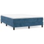 Estructura de cama de terciopelo azul 140x200 cm de vidaXL, Camas y somieres - Ref: Foro24-3120776, Precio: 112,54 €, Descuen...