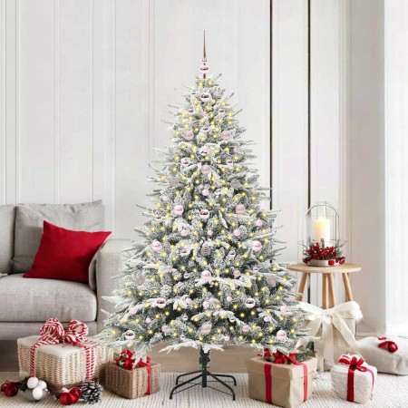 Árbol de Navidad artificial preiluminado con juego de bolas en Decoración Festiva y Estacional | Comprar online en Foru.es