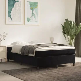 Estructura de cama de terciopelo negro 140x190 cm de vidaXL, Camas y somieres - Ref: Foro24-3121116, Precio: 112,09 €, Descue...