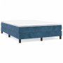 Estructura de cama de terciopelo azul 140x190 cm de vidaXL, Camas y somieres - Ref: Foro24-3120770, Precio: 98,82 €, Descuent...