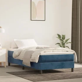 Blue velvet bed frame 90x190 cm by vidaXL, Beds and slatted bases - Ref: Foro24-3120746, Price: 80,11 €, Discount: %