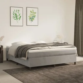 Light gray velvet bed frame 180x200 cm by vidaXL, Beds and slatted bases - Ref: Foro24-3121132, Price: 130,49 €, Discount: %