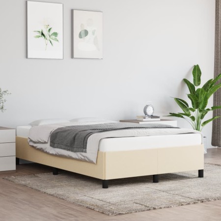 Estructura de cama de tela color crema 120x200 cm de vidaXL, Camas y somieres - Ref: Foro24-347055, Precio: 120,76 €, Descuen...