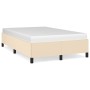 Estructura de cama de tela color crema 120x200 cm de vidaXL, Camas y somieres - Ref: Foro24-347055, Precio: 120,76 €, Descuen...