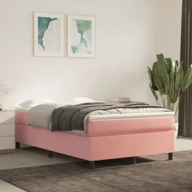 Bettgestell aus rosafarbenem Samt, 120 x 200 cm von vidaXL, Betten und Lattenroste - Ref: Foro24-3121113, Preis: 115,72 €, Ra...
