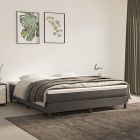 Estructura de cama de terciopelo gris oscuro 180x200 cm de vidaXL, Camas y somieres - Ref: Foro24-3120785, Precio: 125,83 €, ...