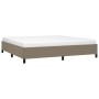 Estructura de cama de tela gris taupe 200x200 cm de vidaXL, Camas y somieres - Ref: Foro24-347094, Precio: 138,92 €, Descuent...