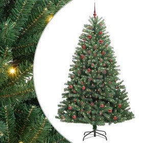 Árbol de Navidad artificial con ramas articuladas Verde 210 cm en Decoración Festiva y Estacional | Comprar online en Foru.es